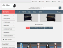 Tablet Screenshot of johnbaylespianos.com